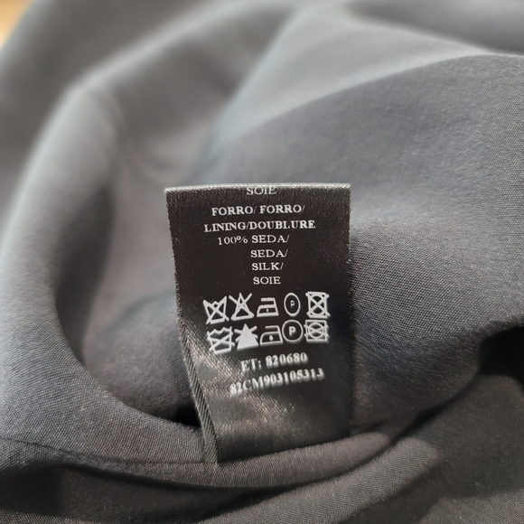 Carolina Herrera silk purple and black animal print Ling sleeve dress with bow. - Picture 10 of 12